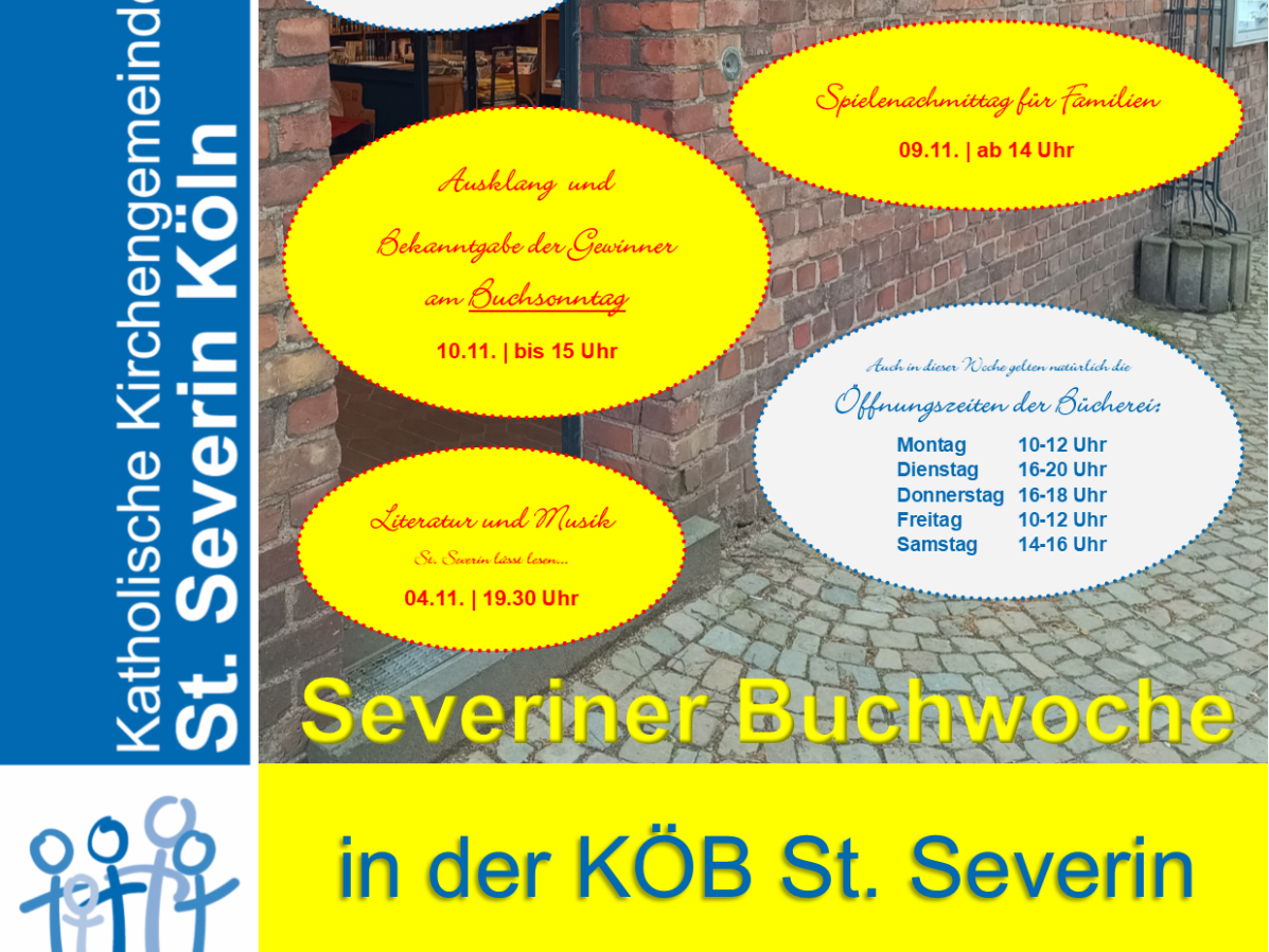 Plakat Severiner Buchwoche 2024 mit Programm (c) Garnies